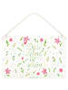 Mr. & Mrs. Panda Schild Blumen Leben mit Spruch in Bunt