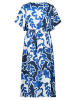 BETTY & CO Sommerkleid mit Blumenprint in Weiß/Dunkelblau
