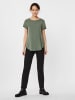 Vero Moda Langes Basic T-Shirt Kurzarm Top Einfarbiges Oberteil VMBECCA in Grün-2