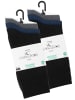 Clark Crown® Bio-Baumwoll Socken 6 Paar in schwarz, grau, blau