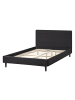 Beliani Doppelbett FITOU in Schwarz/Braun - (W) 130 x (H) 87 x (L) 214 cm