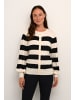 Kaffe Strickjacke KAlizza Regular fit in Black/Turtledove Bold Stripe