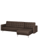 Beliani Ecksofa ABERDEEN in Braun/Silber - (W) 267 x (H) 87 x (L) 168 cm