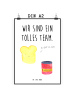Mr. & Mrs. Panda Poster Toast Marmelade mit Spruch in Weiß