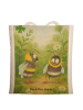 Mr. & Mrs. Panda Tote Bag Bienen Paar Design ohne Spruch in Weiß