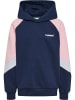 Hummel Kapuzenpullover Raglanärmel Hmljr Loose Kinder in DRESS BLUE/ROSEATE SPOONBILL