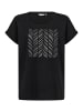 Cream T-Shirt kurzarm CRRigga Loose fit in Black Glitter Stripes