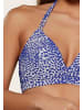Linga Dore Linga Dore Triangel Bikini top in Blau weiss Druck
