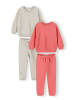 Minoti 2-tlg Langarmshirt & Hose NOSFLEECE102 in koralle