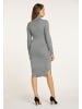 faina Damen Strickkleid in Grau Melange