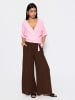 SASSYCLASSY Musselin Bluse zum Wickeln in rosa
