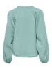 ONLY Legere Shirt Bluse mit Ballonärmeln V-Neck Top ONLTHYRA in Hellgrün