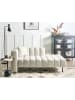 Beliani Chaiselongue LANNILS in Weiß/Schwarz - (W) 173 x (H) 73 x (L) 79 cm linksseitig