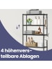 SONGMICS Badregal Badezimmerregal Dalten in Schwarz - (B)63 x (H)176 x (T)30 cm