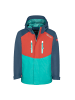 Trollkids 3 in 1 Jacke Bryggen in red clay/mystic blue