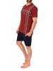 NORMANN Shorty Schlafanzug kurzarm Pyjama - 84252 in rot