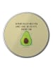 Mr. & Mrs. Panda Aufbewahrungsbox Avocado Glücklich mit Spruch in Gelb Pastell