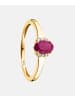 Diamant L'éternel Ring aus 375 Gelbgold mit Diamant mit Rubin