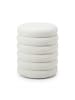 relaxdays Hocker in Weiß - (H)44 x Ø37 cm