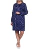 NORMANN langarm Nachthemd Bündchen Kuschel interlock gepunktet - 76414 in marine