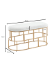 KADIMA DESIGN Sitzbank Samt / Gold 90x46x38 cm Flur Polsterbank mit