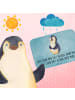 Mr. & Mrs. Panda Duschvorleger Pinguin Diät mit Spruch in Eisblau