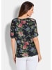 GOLDNER Kurzgröße:  Elegantes Druckshirt mit Blumenmuster in marine / gemustert