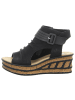 rieker Keilsandalette in schwarz