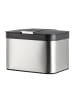 relaxdays Biomülleimer in Silber/ Schwarz - 4,5 L