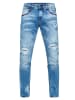 Rusty Neal Jeans Hose "MINO" Slim Fit Stretch Destroyed-Pants in Light Blue Used