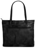 Sansibar Shopper echt Leder in schwarz
