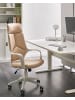 Beliani Bürostuhl DELIGHT in Beige/Weiß - (W) 64 x (H) 116 x (L) 64 cm