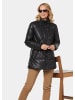 GOLDNER Steppjacke Steppjacke in Lederoptik in schwarz