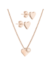 LIEBESKIND BERLIN Schmuck-Set Classy Heart in roségold