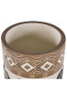 Beliani Outdoor Blumentopf ACHILIO in Schwarz/Braun/Beige - (W) 30 x (H) 55 x (L) 30 cm