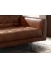 Angel Cerdá Chester-Sofa 6225 in Dunkelbraun / Dunkler Stahl