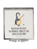 Mr. & Mrs. Panda Handtaschenspiegel quadratisch Pinguin Angler m... in Weiß