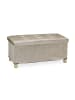 relaxdays Sitzbank in Creme - (B)76 x (H)34 x (T)38 cm