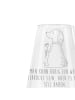 Mr. & Mrs. Panda Weißwein Glas Hund Blume mit Spruch in Transparent