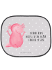 Mr. & Mrs. Panda Autoscheibensonnenschutz Axolotl Hurra mit Spruch in Grau Pastell