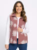 Sieh an! Fleece-Weste in rosenholz-ecru-bedruckt