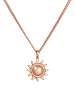 Elli Halskette 925 Sterling Silber Sonne in Rosegold