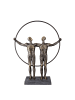 GILDE Skulptur two men bronzefarben - (H) 35,5 cm