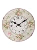 Ambiente Haus Wanduhr - Rosen in Pastellfarben - 28 cm