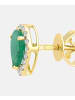 Diamant L'éternel Ohrstecker aus 750 Gelbgold mit Diamant mit Smaragd