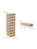 relaxdays Wackelturm "Zahlen" in Natur - (B)7,5 x (H)26 x (T)7,5 cm