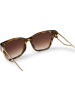 styleBREAKER Sonnenbrille in Demi Braun-Gold / Braun Verlauf