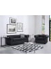 Beliani 3-Sitzer Sofa CHESTERFIELD in Schwarz/Braun - (W) 196 x (H) 70 x (L) 80 cm