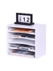 relaxdays Dokumentenablage in Weiß - (B)35,5 x (H)33 x (T)25 cm