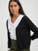 Vila Kurzer Feinstrick Cardigan Weiche Strickjacke VIRIL in Schwarz
